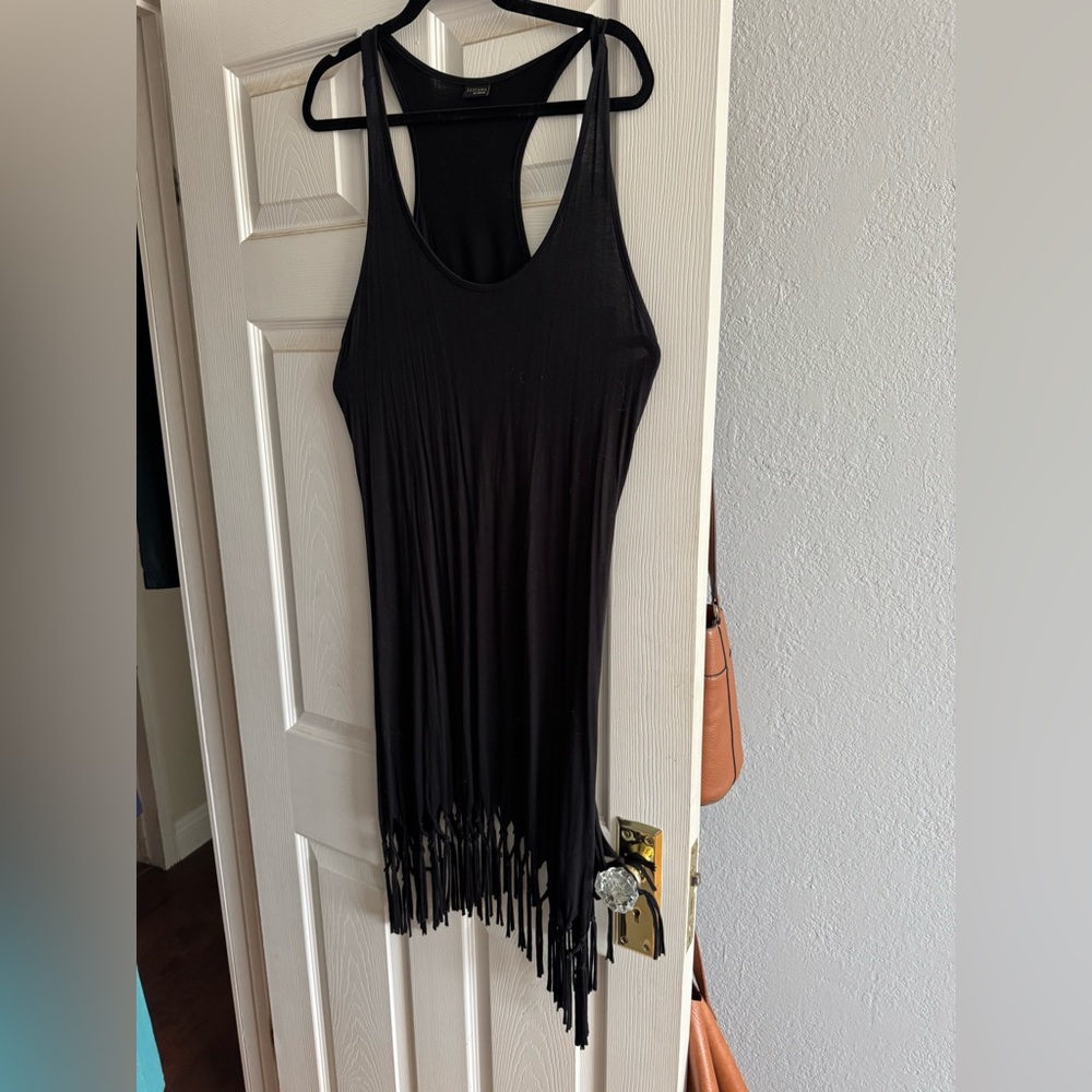 Fringe bottom bathing suit coverup